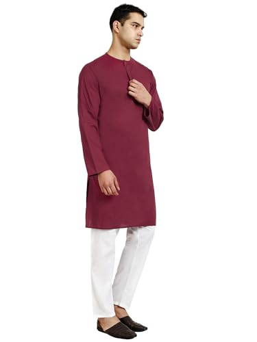 Men's Casual Cotton Solid Kurta Pajama Set4
