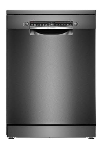 Bosch - Lavavajillas Libre Instalación, 60 cm, Serie4, Home Connect, 14 Servicios, Cepillado Antihuellas, Acero Negro, SMS4EMC06E.
