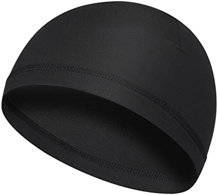 Yolev 3 Pack Cooling Skull Cap Helmet Liner Sweat Wicking Cycling Helmet Liner for Men and Women Black