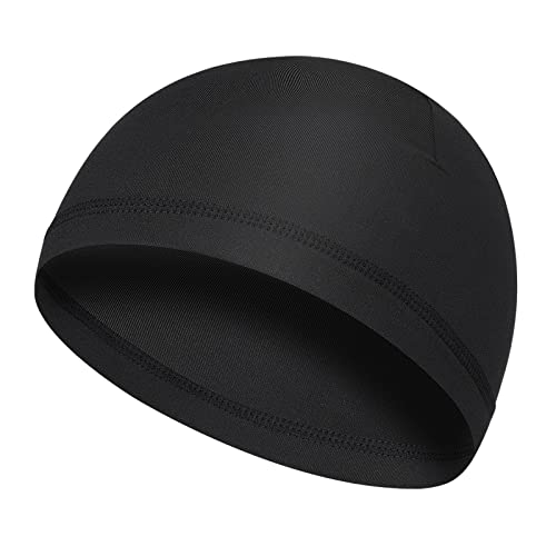 Yolev 3 Pack Cooling Skull Cap Helmet Liner Sweat Wicking Cycling Helmet Liner for Men and Women Black