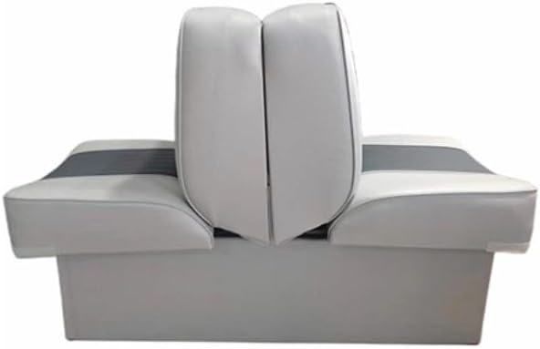 Boat Seat Back-to-Back Lounge Seat, Fishing Ski Lounge 10" Base Grey/Charcoal 1007-ABC