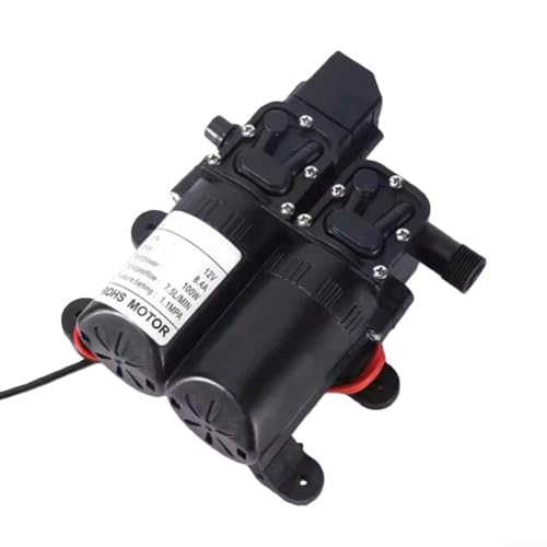Image of 12V Electric Diaphragm Booster Pump with Intelligent Reflux & Auto Shut-Off for Garden Sprinklers, Car Washers, and Boat Water Systems