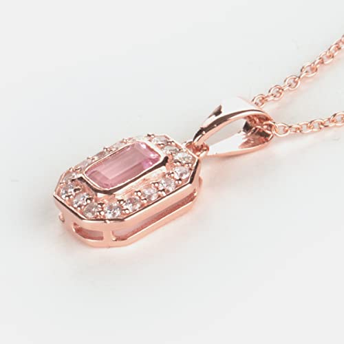Image of Shaya | 925 Silver| BOGO Offer |Peachy Paradise Pendant Necklace in Rose Gold Plated | Gifts for Womens & Girls