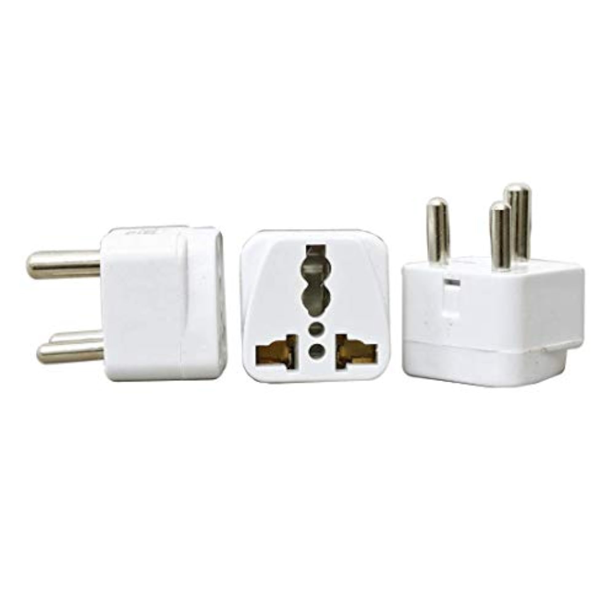 Pack of 2 Universal Traveller Conversion Plug 3 Pin Socket