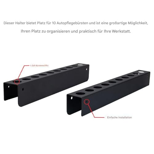 Organizador rectangular de cepillos para proteger cerdas de brochas de coche en paredes 7