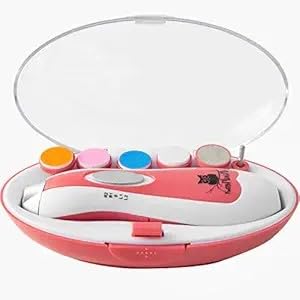 Electric Baby Nail File Set with LED Light, 6 Grinding Heads with Storage Case (Multicolor, Set of 1)-image-14