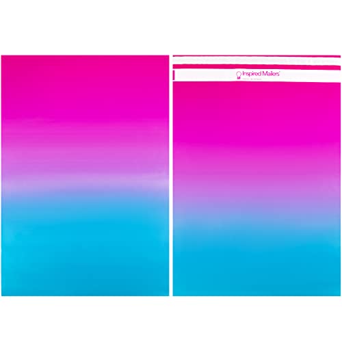 Image of Inspired Mailers - Large Poly Mailers 14.5 x 19 - 50 Pack - Vibrant Ombre - Large Shipping Bags for Clothing - Large Mailing Envelopes - Shipping Envelopes - Mailers Poly Bags