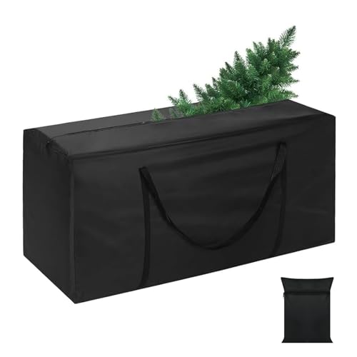 Christmas Tree Storage Bag, Fits Up 12 Ft Artificial Trees with Reinforced Handles & Dual Zippers Extra Large Heavy-Duty Waterproof Xmas Tree Storage Bag for Holiday Decorations Furniture