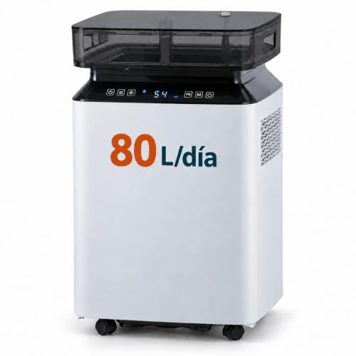 Kalopsia Deshumificadores de Humedad Eléctrico Industrial: 80L/Día Gran Capacidad 170㎡ Deshumidificador con Bomba Potente Compresor Portátil con Drenaje Continuo para Casa Garaje Baño Sótano Oficina Kalopsia Deshumificadores de Humedad Eléctrico Industrial: 80L/Día Gran Capacidad 170㎡ Deshumidificador con Bomba Potente Compresor Portátil con Drenaje Continuo para Casa Garaje Baño Sótano Oficina