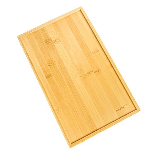 Berghoff Bamboo Flatware Organizer 5-Slot, 13.5" X 8.25", Natural, Fit In Any Size Of Drawer, Great For Spoons, Forks, Knives, Scissors, Peelers, Chef Tools #TOP3