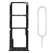 Produktbild MMOBIEL Dual SIM Kartenhalter Kompatibel mit Oppo A74-5G 2021 - SIM Card Tray Schlitten - Inkl. SIM Pin - Schwarz