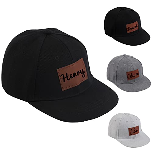 Personalized Toddler Cap with Name, Custom Boy's Baseball Cap Hat, Adjustable Kid Toddler Baby Trucker Hats for Outdoor