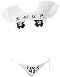 Conjunto de lencería japonesa sexy para mujer, ropa interior anime, juego de lencería, Blanco,...