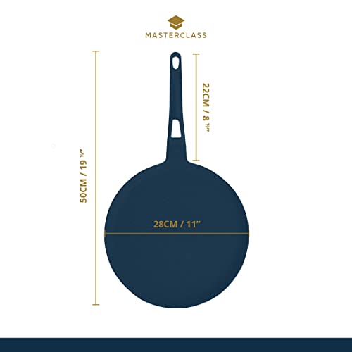 MasterClass Cast Aluminium Induction Pan, Pancake Pan, Crepe Pan, Induction-Safe and Non-Stick, 28 cm (11"), Grey