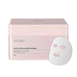 VT COSMETICS CICA Firming Daily Mask 30 Sheets, 300Da Low Molecular Collagen for Skin Elasticity, Hydrating & Firming, Pink Collagen Essence, Korean Face Mask