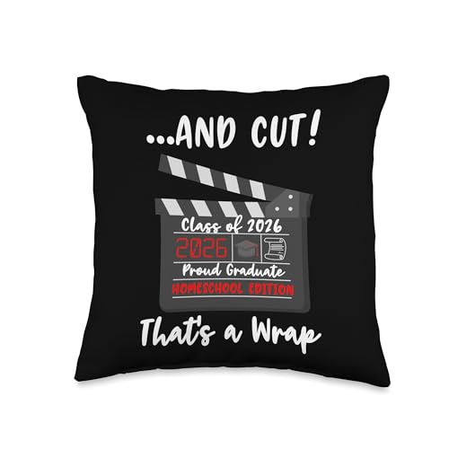 Homeschool Graduation Class of 2026 Last Day of School Throw Pillow