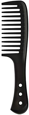 Hair Comb- a Professional Carbon Anti-static Barber Comb Cutting Comb Heat Resistant Fine Cutting Grip Comb Hairdressing Comb Master Barber Comb,Medium and Fine Tooth in Black