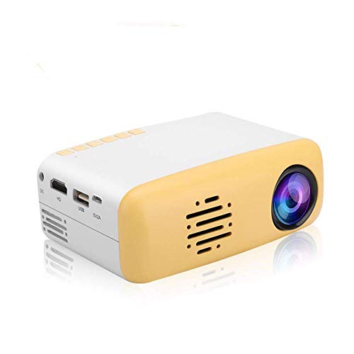 Super Mini Projetor, Portátil, Amarelo, LED, HD, 1080p, Projetor, Suporte Para Smartphone, PC, Laptop, USB, Pen Drive Para Sua Casa, Ideia De Presente (Plug)