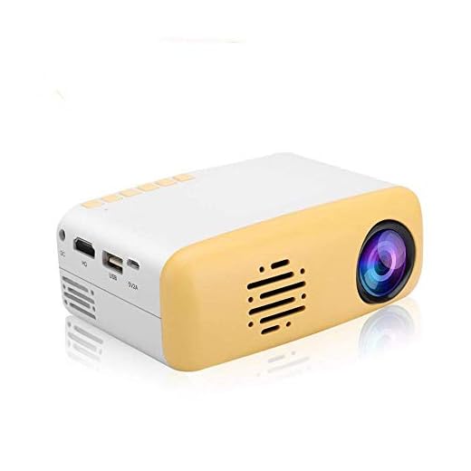 Super mini projetor, portátil, amarelo, LED, HD, 1080p, projetor, suporte para smartphone, PC, laptop, USB, pen drive para sua casa, ideia de presente (plug)