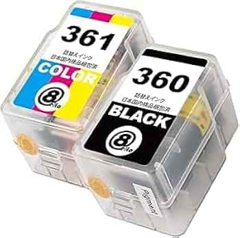 Amazon.co.jp: BC-361 3色カラー + BC-360 顔料ブラック 4色セット