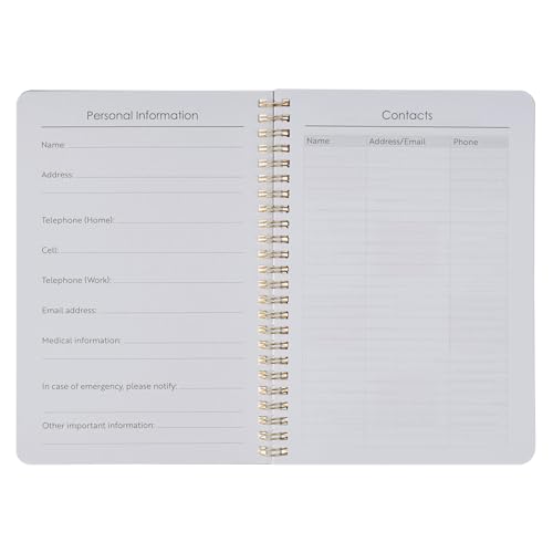 Christian Art Gifts 2026 Compact Spiral-bound 12 Month Planner for Women: I Know the Plans Encouraging Scripture, Daily Planning, Appointments, Holidays, Reminders, Dark Green & Pink Multicolor Floral