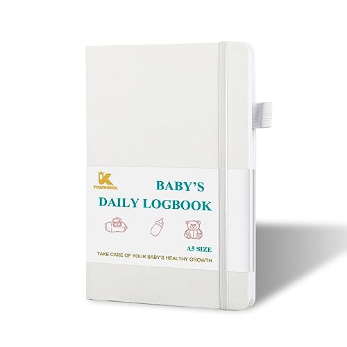 Image of Baby's Daily Care Planner - A5 Newborn Baby Log Book for Tracking Daily Routine, 152 Easy-to-Use Pages to Monitor Nursing, Sleep, Feeding, Diapers, Pumping, and More - White