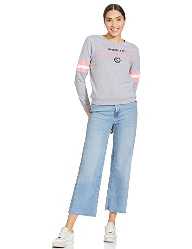 Image of Max Women Cotton Printed Crew Neck Sweatshirt