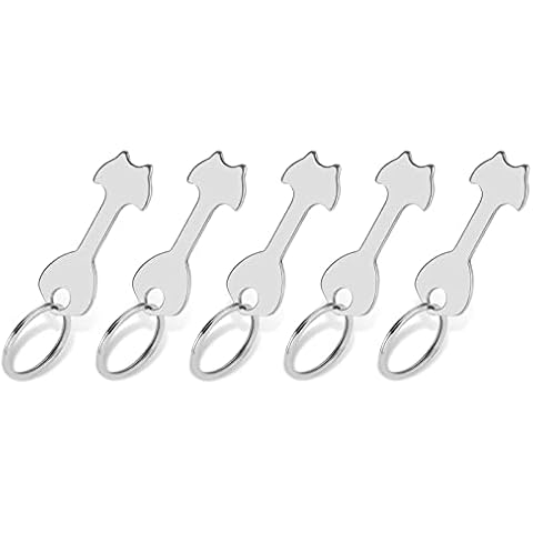 5 Shopping Trolley Remover Key Fob | Shopping Trolley Token Removable Metal | No Sticking in the Shopping Cart Cover