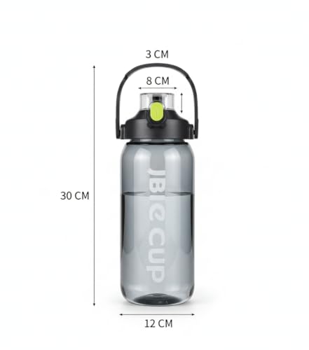 Image of 2 Liter Large Capacity Leakproof Water Bottle, l Capacity BPA-Free Sports Water Bottle for Gym Yoga -