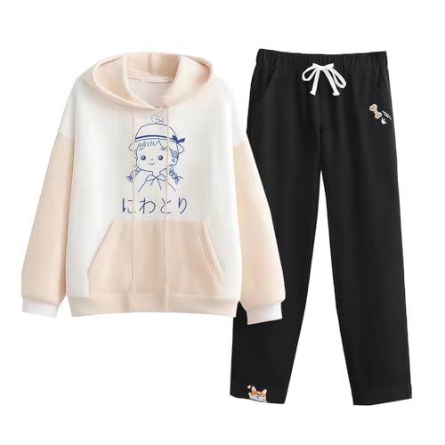 Ensemble deux pièces fille ado comprenant un sweat ample à capuche et pantalon de jeu