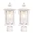 Darkaway Outdoor Post Lights Lamp Posts Outdoor Lighting, Waterproof Aluminum Post Lights Outdoor Light Fixtures with Glass, Light Posts for Outside Patio Yard (2 Pack, White)