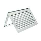 GOOFCXO Door Air Vent Cover 20'' x 12'' Aluminum Alloy Door Vents for Interior Doors Two Sided Louver Vent Grille for Garage Cabinet Wardrobe Wall Attic Shed Door