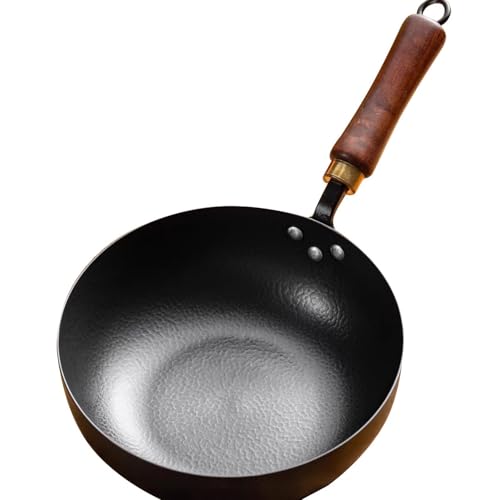 Wok de Acero al Carbono 24 cm con Tapa y Mango de Madera miniatura 7
