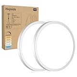 2Pack LED Flush Mount Ceiling Light Fixture, 7Inch 15W, Dimmable&3000K/3500K/4000K/5000K/6500K Adjustable Low Profile Ceiling Lights, 1500LM Round Lamp for Bathroom, Closet, Kitchen, Hallway, White