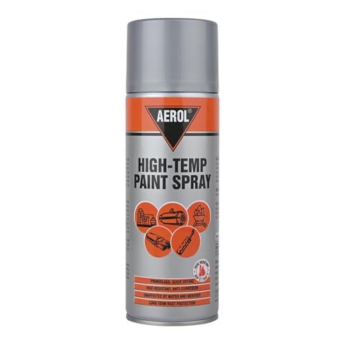 Image of AEROL High-Temp Paint Spray, Grade 6351 (300 g, Silver) - Primerless, Heat-Resistant Anti-Corrosion Coating for Silencers, Furnaces, Generators, and Barbeque Equipment