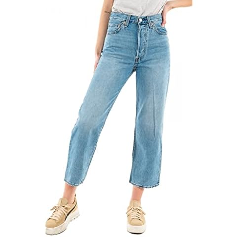 Levi's Vaqueros Rectos Tobillo Azul Mujer Cover