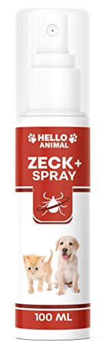 Hello Animal ZECK+ Spray 100ml Natürliches Zeckenspray Hund & Katze mit Lavendelöl Pflanzlicher Zeckenschutz Hund & Flohspray Alternative zum Zeckenhalsband für Hunde