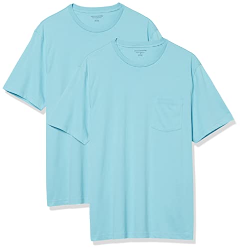 Image of Amazon Essentials Men's Short-Sleeve Crewneck Pocket T-Shirts, Pack of 2