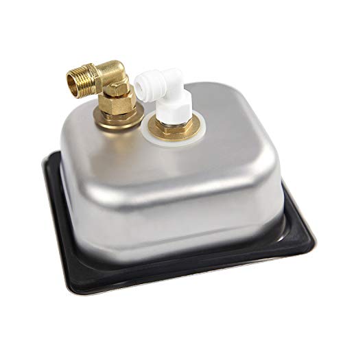 YBB Pitcher Glass Rinser, Cup Bottle Cleaning Washer 304 Stainless Steel Home Cafe Bar Sink Rinser for Coffee Milk Juice Wine Beer Tea (Silver162) - Thumbnail 4