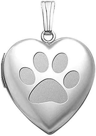 paw print locket necklace