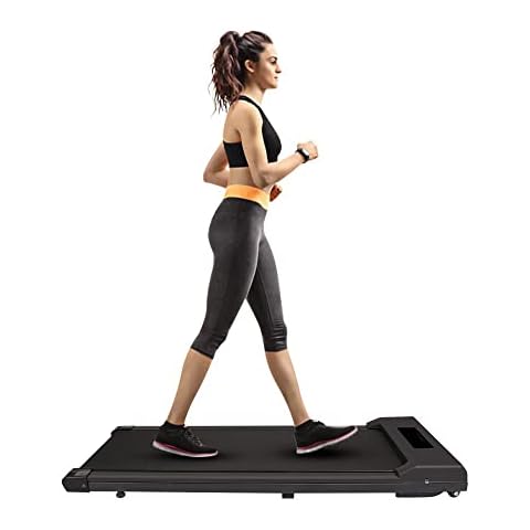 Jupgod Treadmills for Home, 1.5HP Running Machine Under Desk Motorized Treadmill, 1km/h to 10km/h, 2-Year Parts&Motor, Remote Control, No Assembly Required, 240 Lb Capacity (Black) Cover