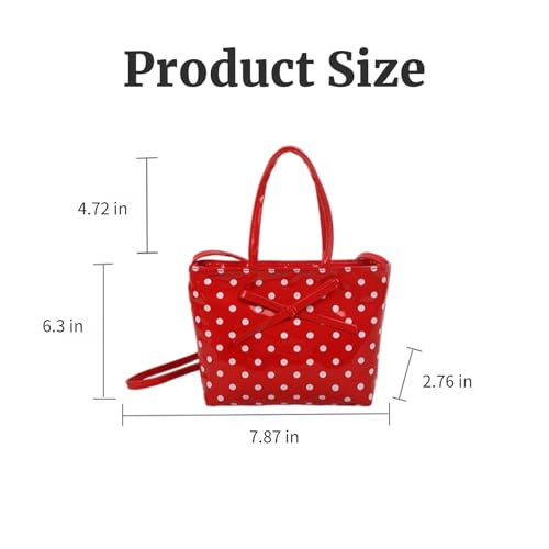 Bolso tote pequeño polka dot para mujer miniatura 6