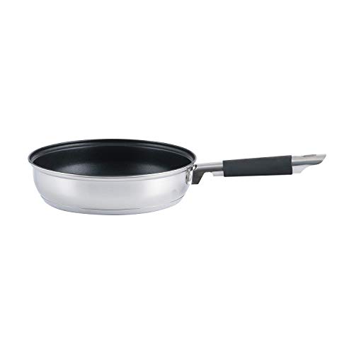 Viners Everyday Frypan, Non-Stick Stainless Steel Frying Pan with a 5 Year Guarantee, 22cm, Silver