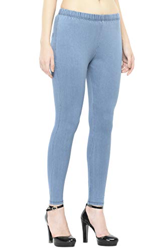 Image of Frenchtrendz Women's Slim Fit Mid Rise Stretchable Cotton Modal Spandex Jegging Pull On