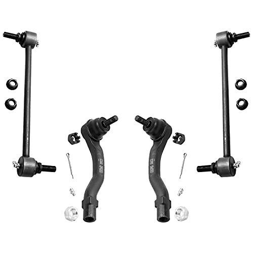 Image of Detroit Axle - FWD Front End Suspension Kit for 2001 2002 2003 Toyota Highlander, 2 Lower Control Arms 2 Lower Ball Joints 4 Front Rear Sway Bars 4 Inner Outer Tie Rods 2 Boots Replacement - 14pc Set