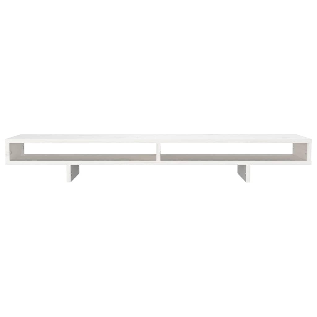 Soporte para monitor de madera de pino, color blanco, 100 cm