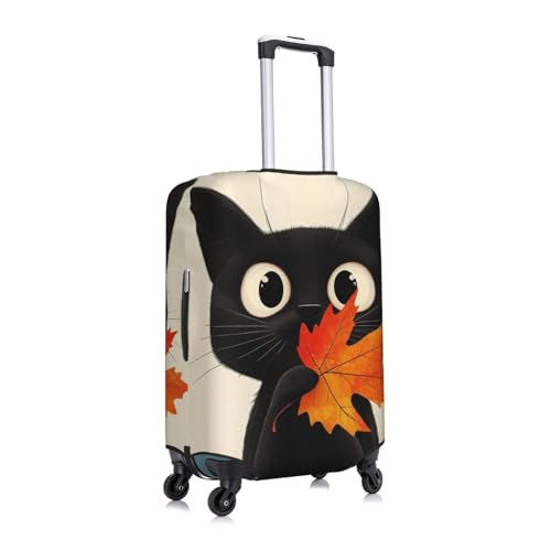 Fall Cat Print Suitcase Covers Protectors, Luggage Covers For 18~32" Suitcase, Accessories Washable Elastic Luggage Protective Cover3