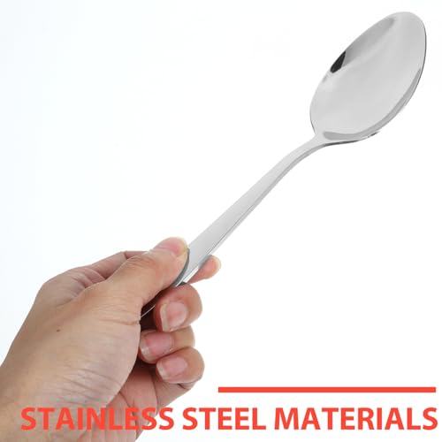 Cuillères à souper Mikikit lot 12 pièces acier inoxydable ustensiles table repas