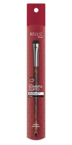 Pincel Wood Sombra Curto, Belliz, Marrom/Cinza/ Preto