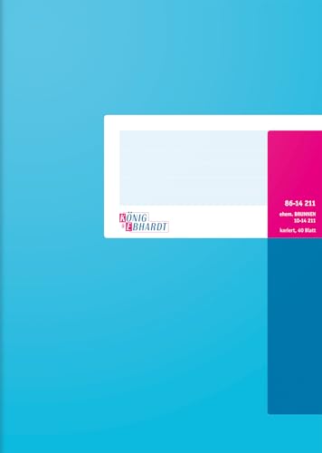 König & Ebhardt König und Ebhardt König & Ebhardt 8614211 Geschäftsbuch / Kladde (A4, kariert, 80g/m², 40 Blatt, Drahtheftung)